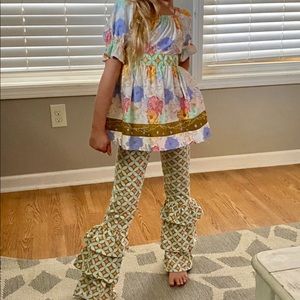 Sz 8 Matilda Jane Peasant Top & Benny Leggings